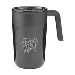 Vue Fika Recycled Steel Cup 400 ml gobelet thermos de couleur noir| Krokrodeal