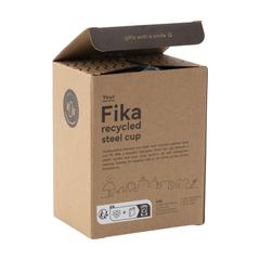 Vue Fika Recycled Steel Cup 400 ml gobelet thermos de couleur noir| Krokrodeal