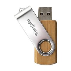 Vue Twist Bamboo clé USB 8 GB de couleur marron| Krokrodeal
