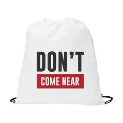 Vue Non-Woven PromoBag sac à dos de couleur blanc| Krokrodeal