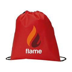 Vue Non-Woven PromoBag sac à dos de couleur rouge| Krokrodeal