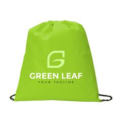 Vue Non-Woven PromoBag sac à dos de couleur vert| Krokrodeal