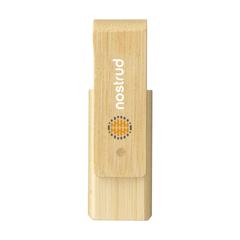 Vue Waya Bamboo clé USB 32 GB de couleur marron| Krokrodeal
