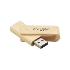 Vue Waya Bamboo clé USB 32 GB de couleur marron| Krokrodeal