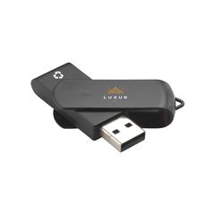 Vue Twist Recycle clé USB 8 GB de couleur noir| Krokrodeal