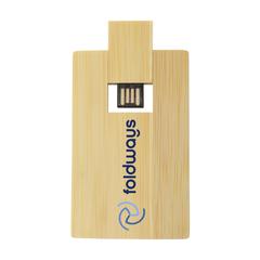 Vue CreditCard Bamboo clé USB 8 GB de couleur marron| Krokrodeal