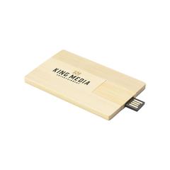 Vue CreditCard Bamboo clé USB 16 GB de couleur marron| Krokrodeal