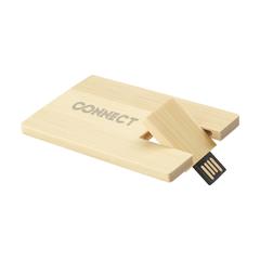 Vue CreditCard Bamboo clé USB 32 GB de couleur marron| Krokrodeal