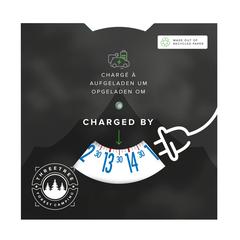 Vue Disque de stationnement et indicateur charge France de couleur -| Krokrodeal