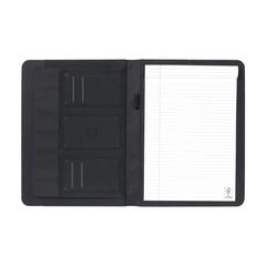 Vue Quincy Portfolio RPET A4 porte-documents de couleur bleu| Krokrodeal