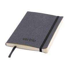 Vue Monti Recycled Leather Notebook A5 carnet de notes de couleur noir| Krokrodeal
