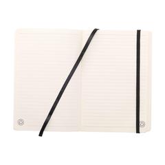 Vue Monti Recycled Leather Notebook A5 carnet de notes de couleur noir| Krokrodeal