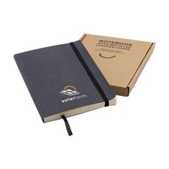 Vue Monti Recycled Leather Notebook A5 carnet de notes de couleur noir| Krokrodeal