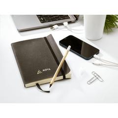 Vue Monti Recycled Leather Notebook A5 carnet de notes de couleur noir| Krokrodeal
