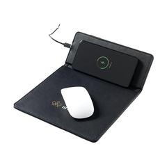 Vue Recycled Wireless Charging Mousepad tapis de de couleur noir| Krokrodeal