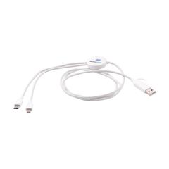 Vue Charging Cable RCS Recycled ABS-TPE câble de charge de couleur blanc| Krokrodeal