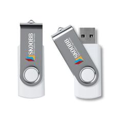 Vue Twist clé USB 8 GB de couleur blanc| Krokrodeal