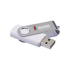 Vue Twist clé USB 8 GB de couleur blanc| Krokrodeal