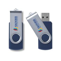 Vue Twist clé USB 8 GB de couleur bleu| Krokrodeal