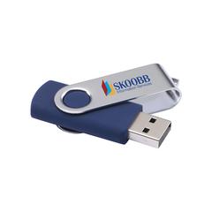 Vue Twist clé USB 8 GB de couleur bleu| Krokrodeal