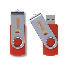 Vue Twist clé USB 8 GB de couleur rouge| Krokrodeal