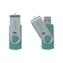Vue Twist clé USB 8 GB de couleur vert| Krokrodeal