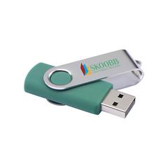 Vue Twist clé USB 8 GB de couleur vert| Krokrodeal