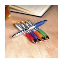 Vue Athos Silver stylo de couleur bleu| Krokrodeal