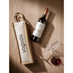 Jute Canvas Wine Bag sac à vin publicitaire pas cher