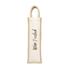 Vue Jute Canvas Wine Bag sac à vin de couleur beige| Krokrodeal