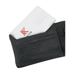 Vue CredCard USB clé USB en stock 4 GB de couleur blanc| Krokrodeal