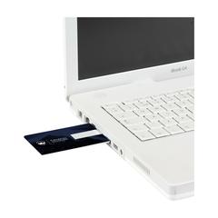 Vue CredCard USB clé USB en stock 8 GB de couleur blanc| Krokrodeal