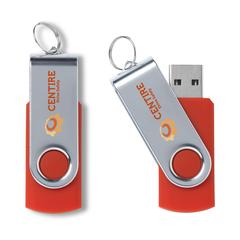 Vue Twist clé USB en stock 16 GB de couleur rouge| Krokrodeal