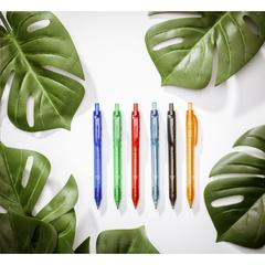 Vue BottlePen RPET stylo de couleur bleu| Krokrodeal