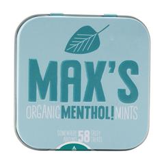 Vue Max's Mints Organic Menthol Mints pastilles de couleur vert| Krokrodeal
