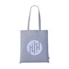 Vue Recycled Cotton Shopper (180 g/m²) sac shopping de couleur bleu| Krokrodeal