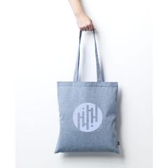 Vue Recycled Cotton Shopper (180 g/m²) sac shopping de couleur bleu| Krokrodeal