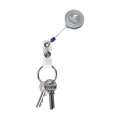 Vue BadgeClip porte-badge de couleur gris| Krokrodeal