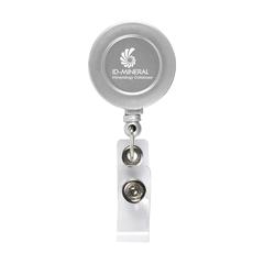Vue BadgeClip porte-badge de couleur gris| Krokrodeal