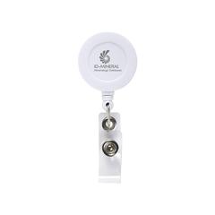 Vue BadgeClip porte-badge de couleur blanc| Krokrodeal
