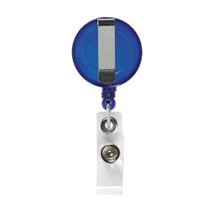 Vue BadgeClip porte-badge de couleur bleu| Krokrodeal