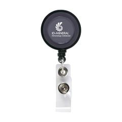 Vue BadgeClip porte-badge de couleur noir| Krokrodeal