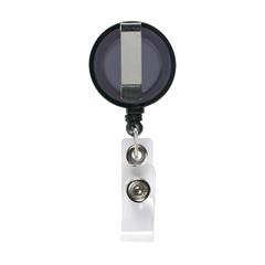 Vue BadgeClip porte-badge de couleur noir| Krokrodeal