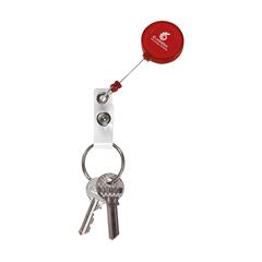 Vue BadgeClip porte-badge de couleur rouge| Krokrodeal