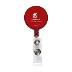 Vue BadgeClip porte-badge de couleur rouge| Krokrodeal