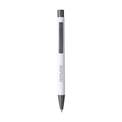 Vue Brady Soft Touch Recycled Alu stylo de couleur blanc| Krokrodeal
