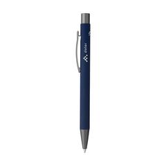 Vue Brady Soft Touch Recycled Alu stylo de couleur bleu| Krokrodeal