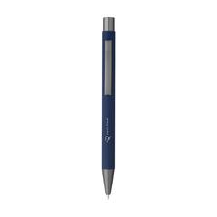 Vue Brady Soft Touch Recycled Alu stylo de couleur bleu| Krokrodeal