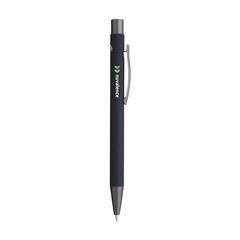 Vue Brady Soft Touch Recycled Alu stylo de couleur noir| Krokrodeal