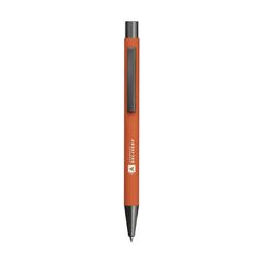 Vue Brady Soft Touch Recycled Alu stylo de couleur orange| Krokrodeal